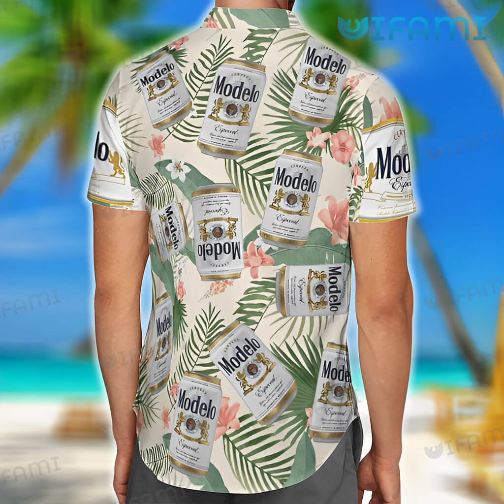 Modelo Hawaiian Shirt Tropical Hibiscus Beer Lovers Gift