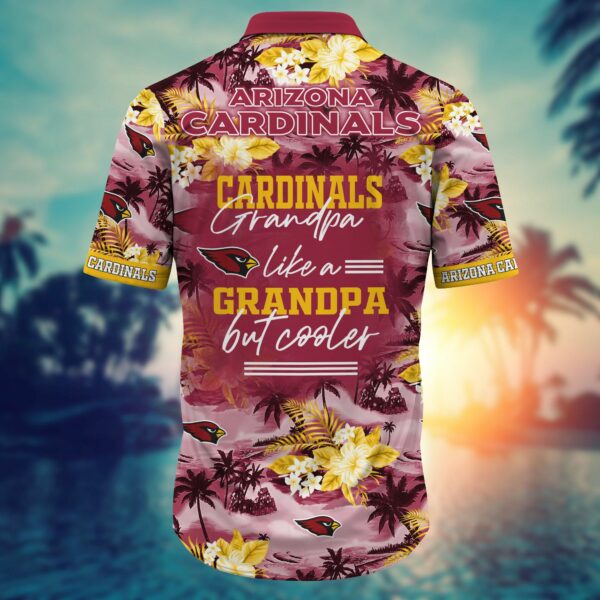 Nfl Arizona Cardinals America Flag Flower Trendy Hawaiian Shirt