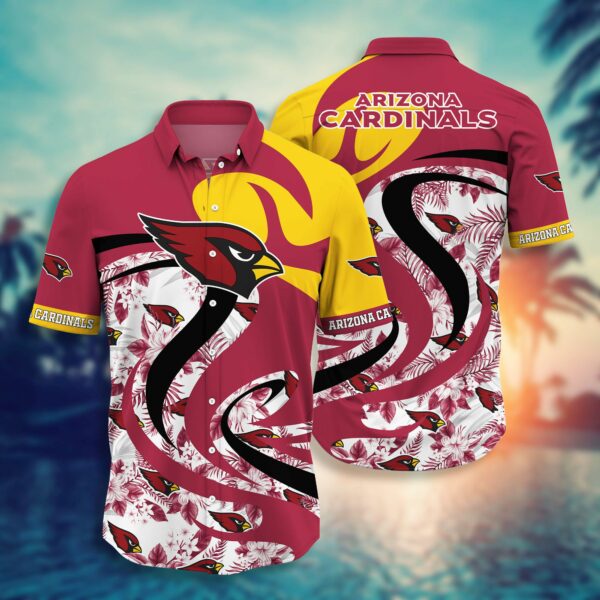 Arizona Cardinals NFL Tropical Pattern Hawaiian Shirt Custom Name