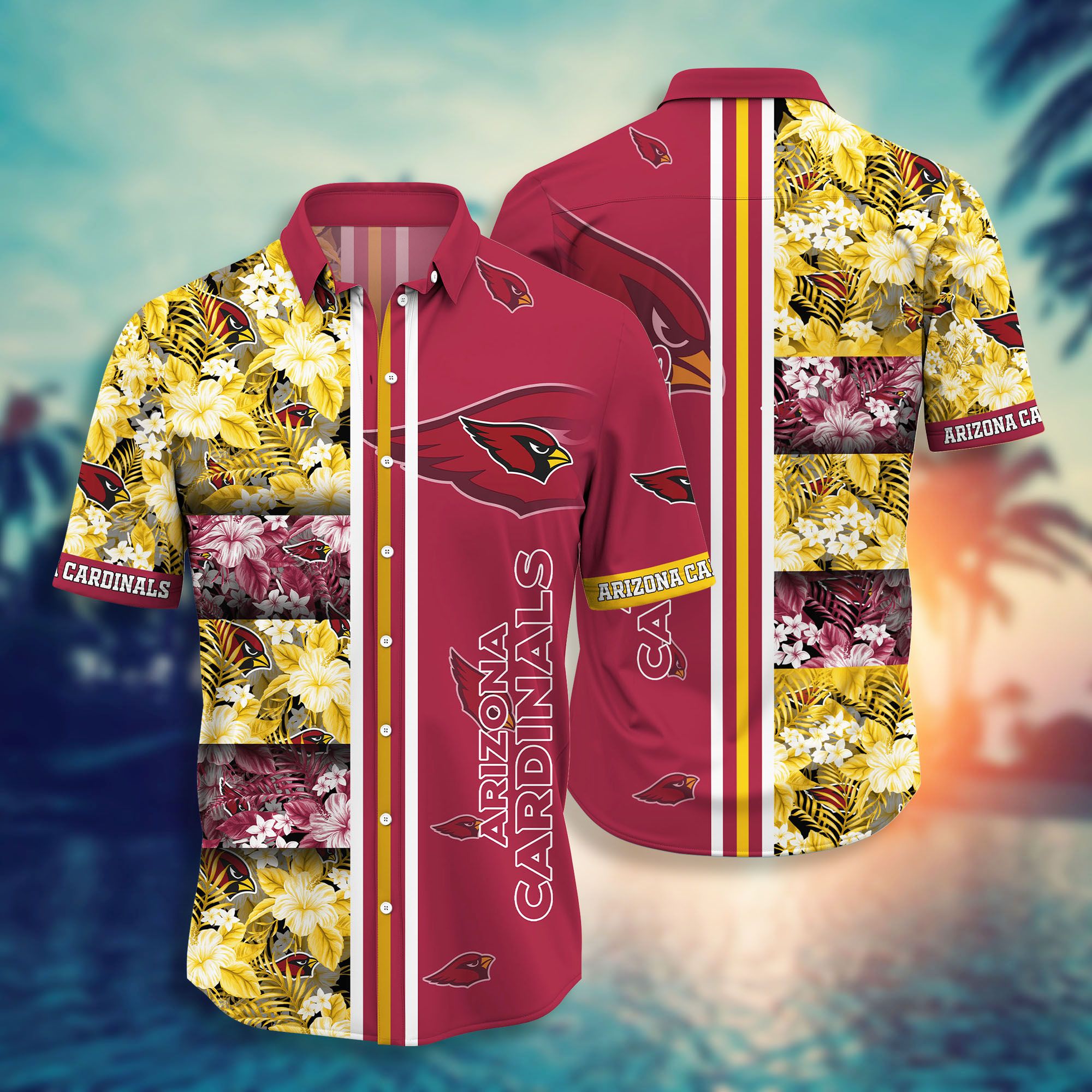 Arizona Cardinals NFL Us Flag Hawaiian Shirt Custom Summer Aloha Shirt -  Trendy Aloha