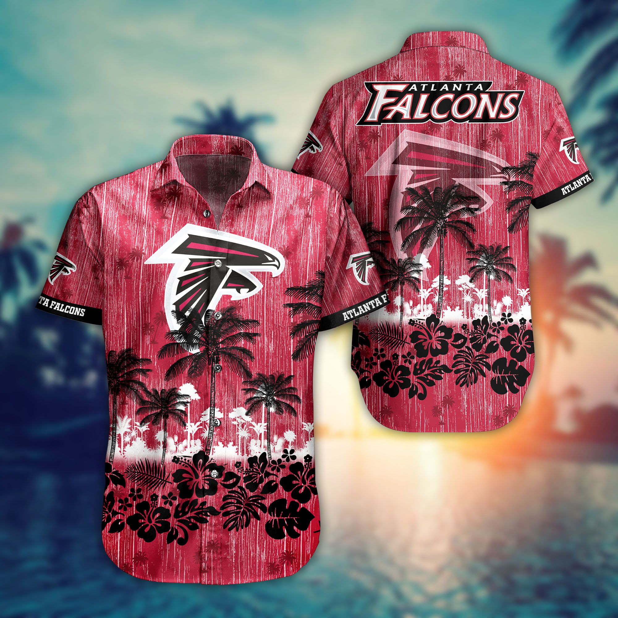 Atlanta Falcons NFL Logo Combo Hawaiian Shirt And Short Summer For Men  Women - Freedomdesign