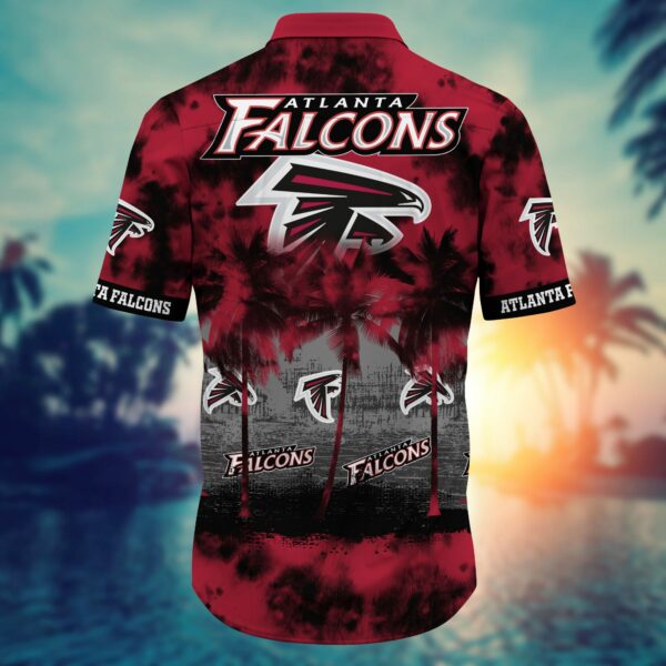 NFL Atlanta Falcons Red Silver Flower Hawaiian Shirt –