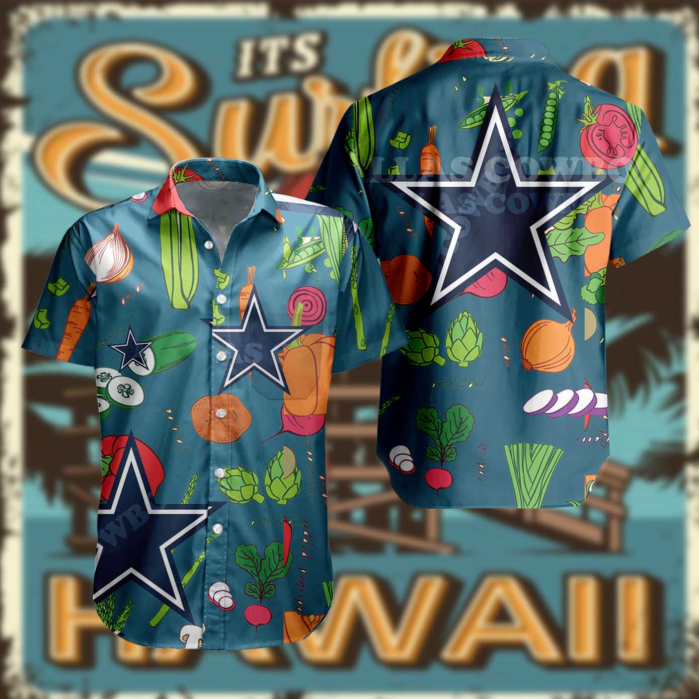 Dallas Cowboys Hawaiian shirt 0001220010 Design by Dallas Cowboys