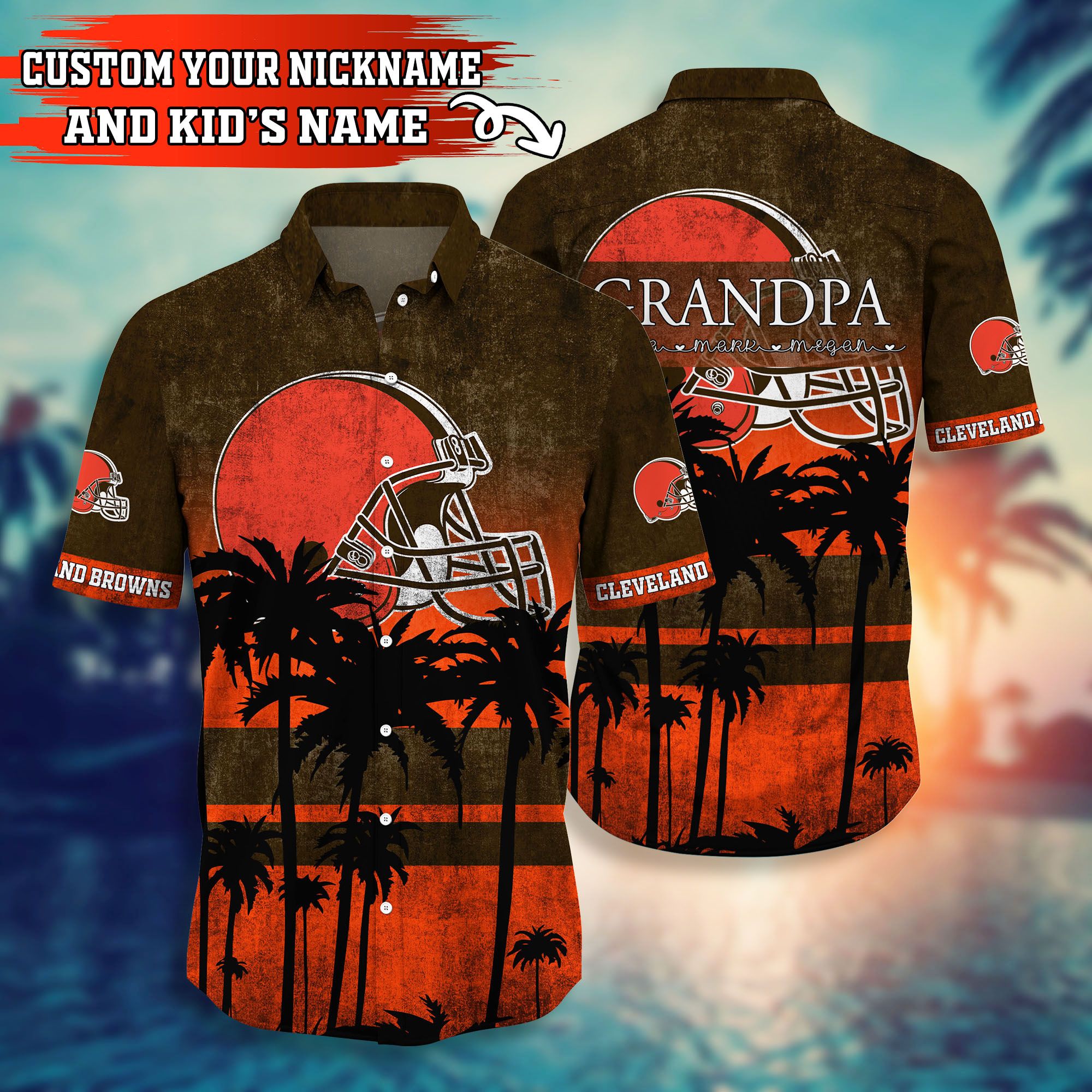 Personalized Name Cleveland Browns NFL 3D Baseball Jersey Shirt