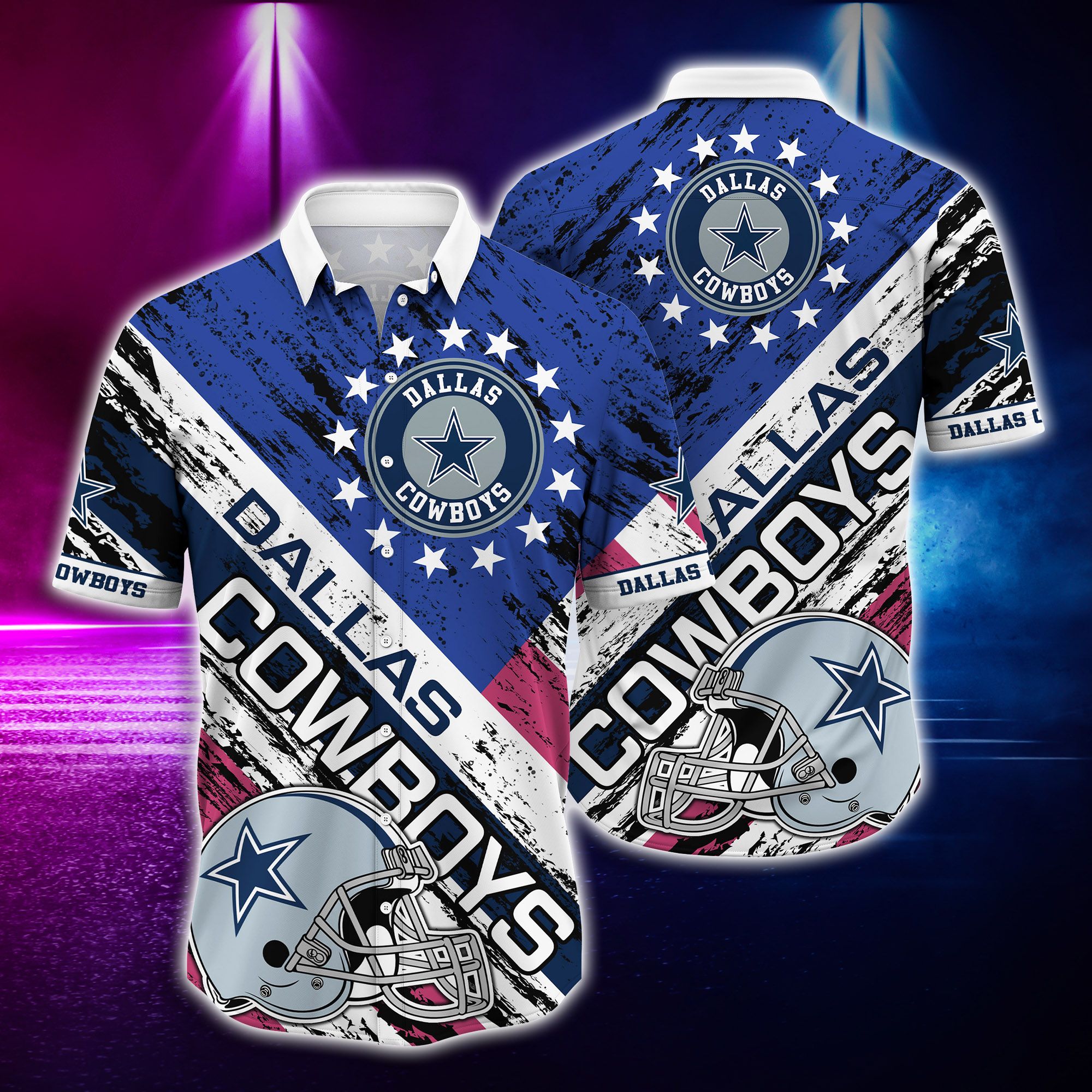 Nfl Hawaiian Shirt Dallas Cowboys And Tshirt Rugby Helmet-1