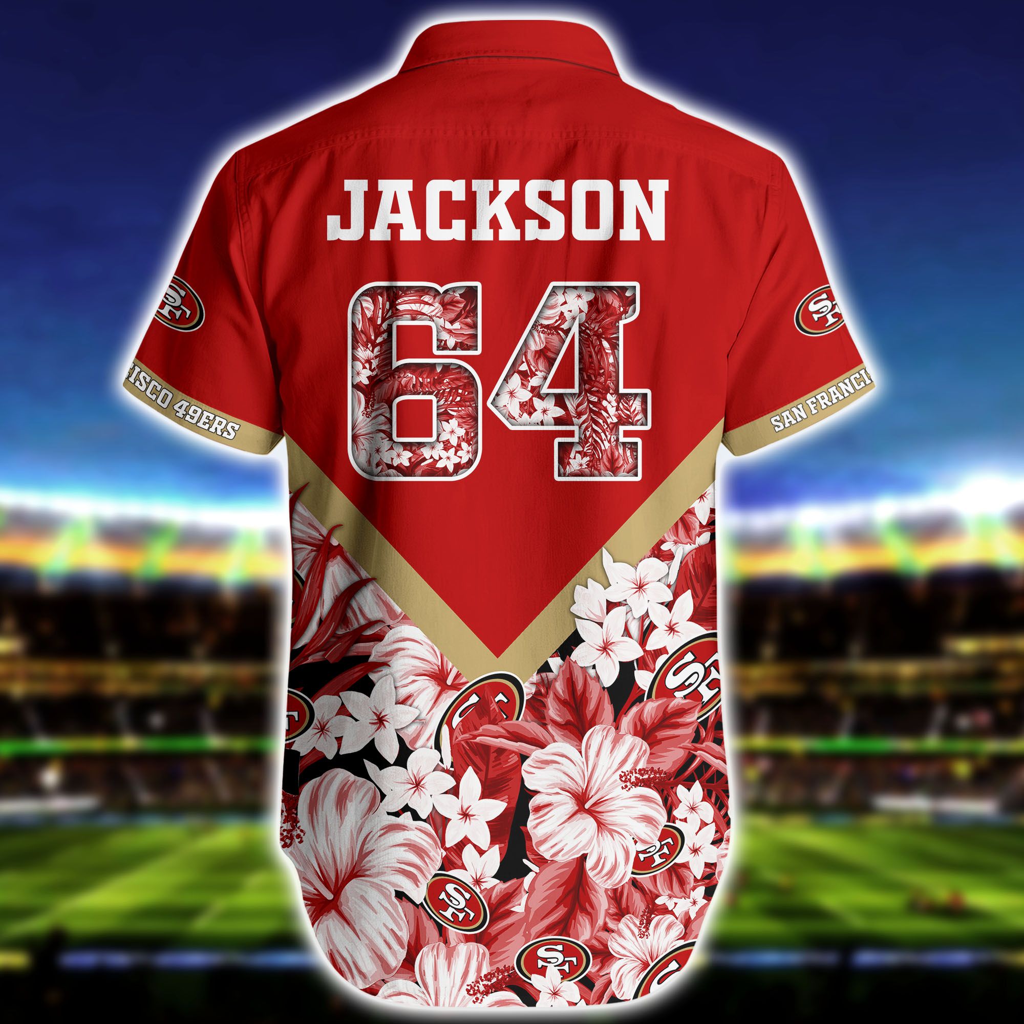 Custom Name San Francisco 49ers NFL Aloha Hawaiian Shirt