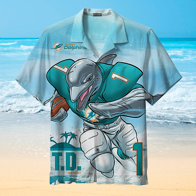 NFL Miami Dolphins Hawaiian Shirt,Aloha Shirt,Pineapple Pattern