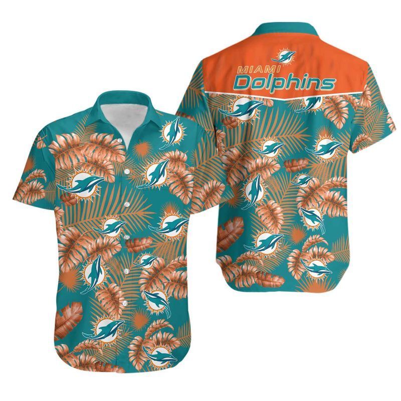 LIMITED] Miami Dolphins NFL-Summer Hawaiian Shirt And Shorts, With Tropical  Patterns For Fans