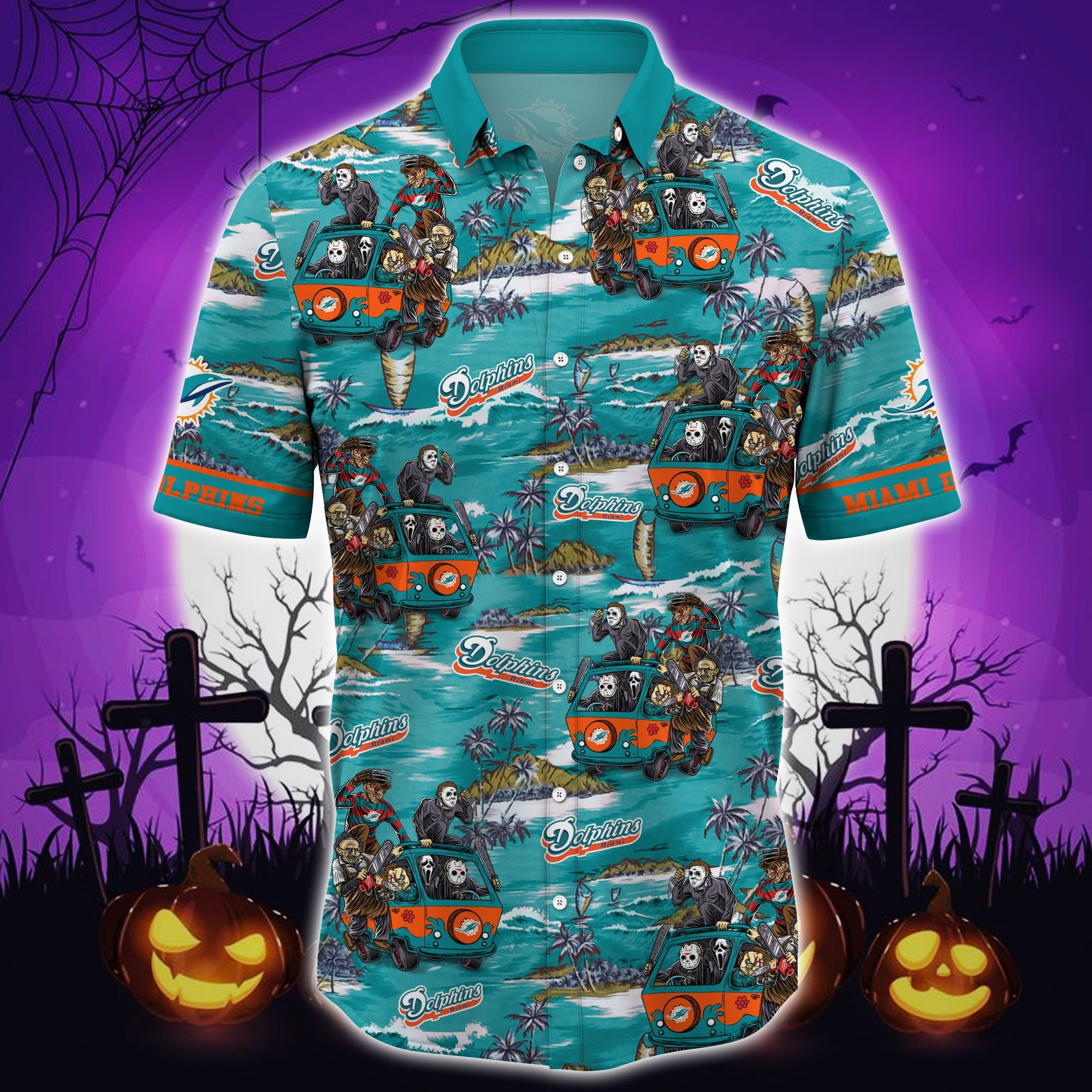 Miami Dolphins Killer Team Hawaiian Shirt & Short