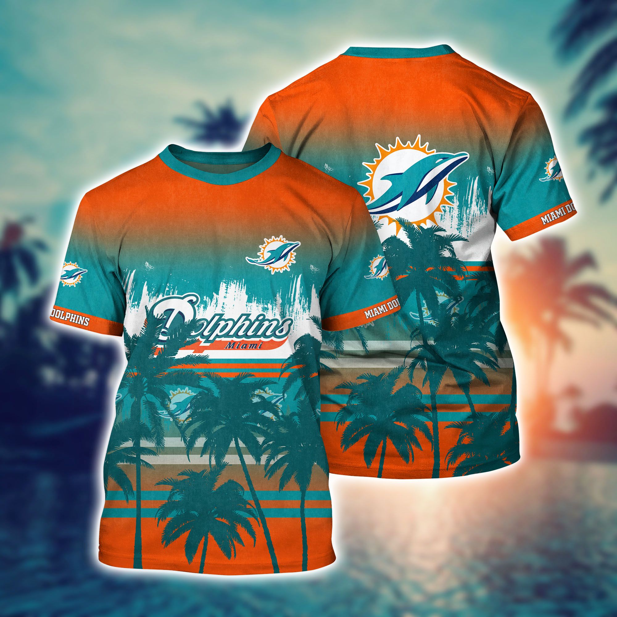 Miami Dolphins NFL Football Hawaiian Shirt And Short Graphic