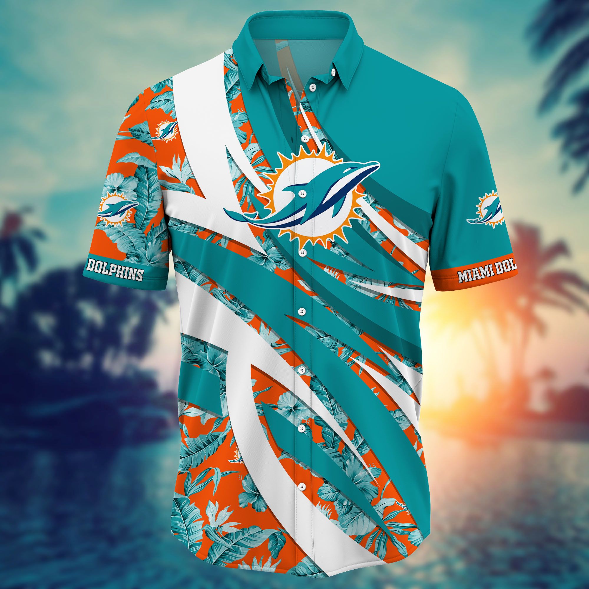 Nfl Miami Dolphins Hawaiian Shirt Short Halloween Style Hot