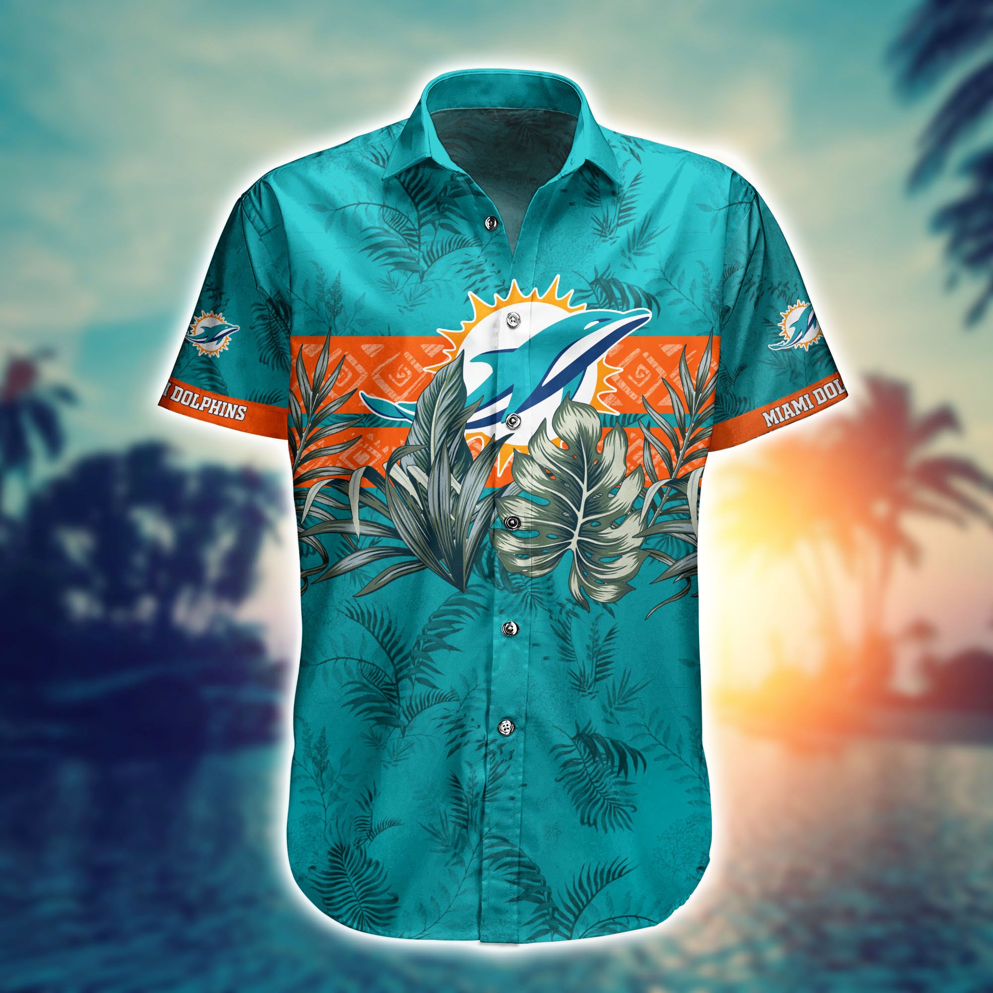 Tropical Aloha NFL Miami Dolphins Hawaiian Shirt Flora And Fauna