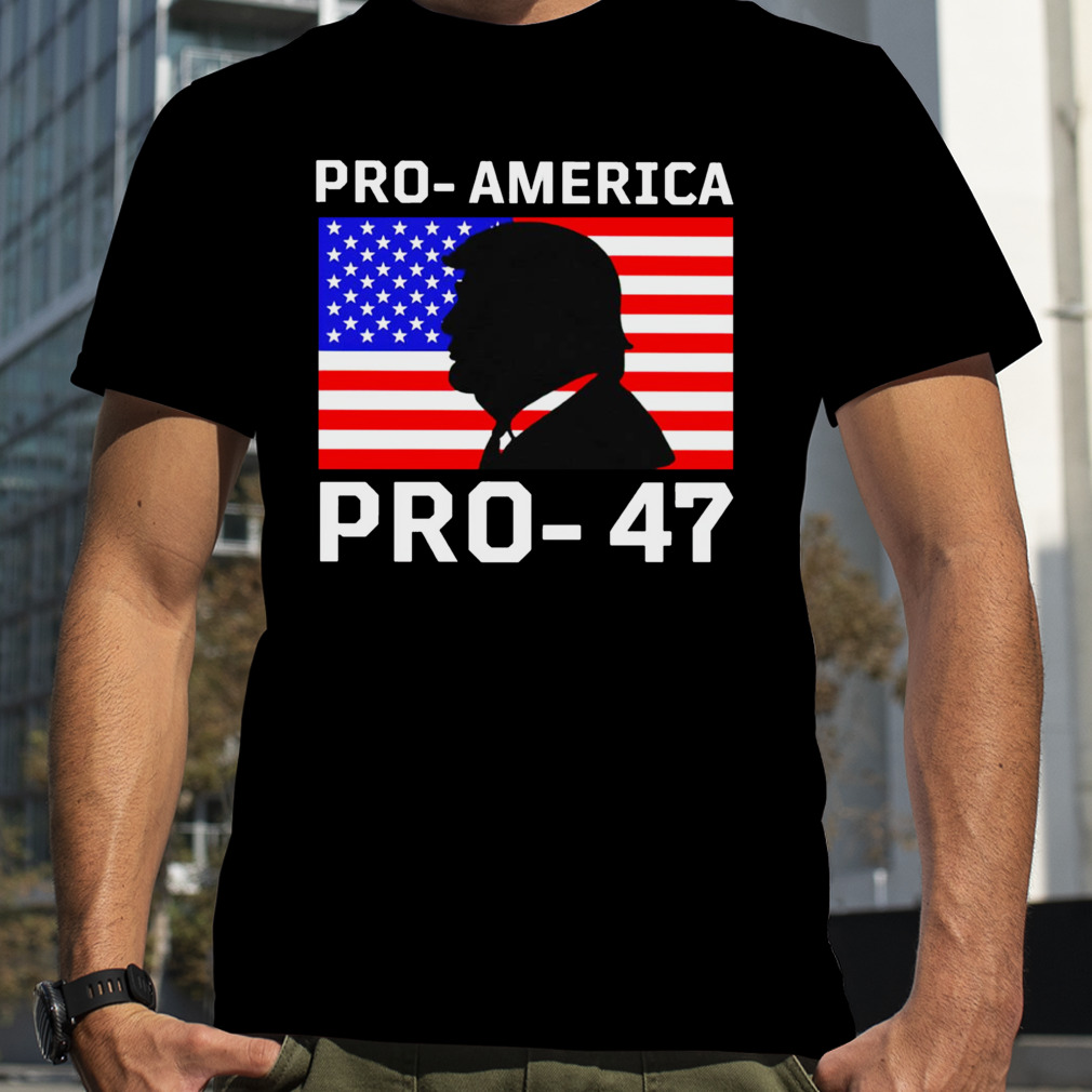 Pro-America Pro-47 Trump USA flag shirt