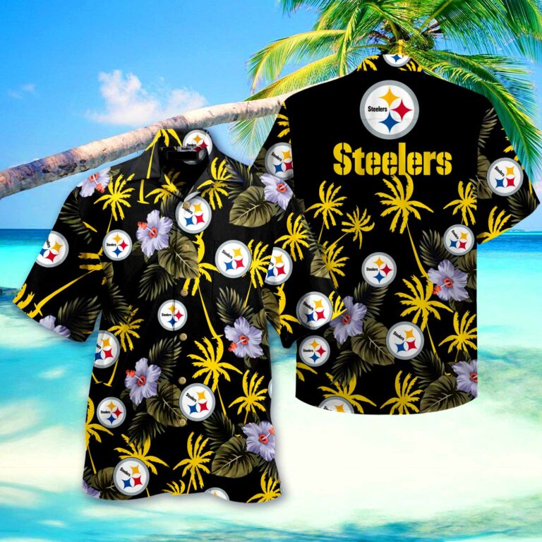 Beach Shirt Nfl Pittsburgh Steelers Hawaiian Shirt Summer Button Up Shirt  For Men 