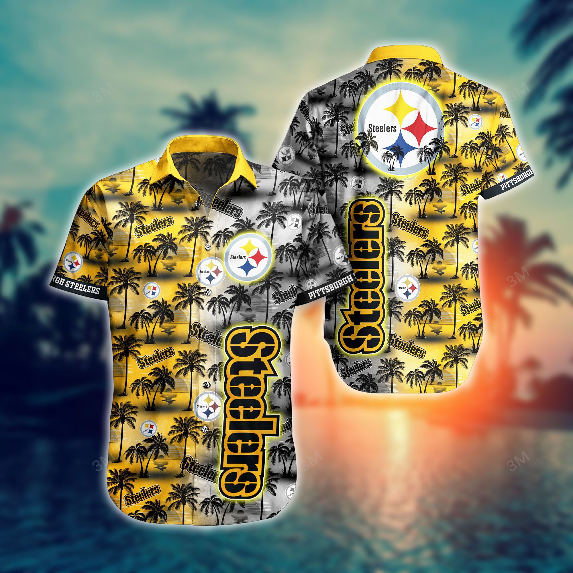 Mascot Custom Pittsburgh Steelers NFL Hawaiian Shirt For Fans