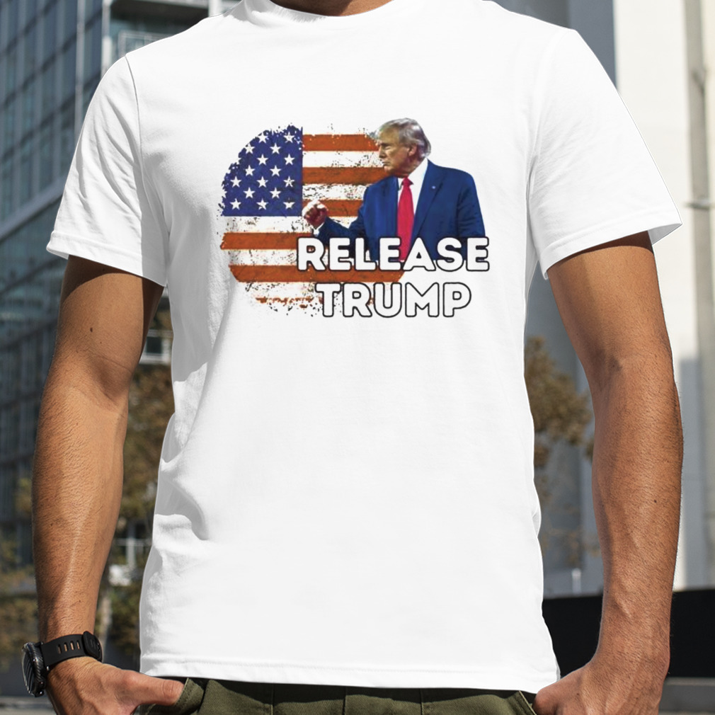 release Trump USA flag shirt