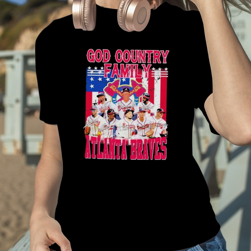 God country family atlanta braves team player american flag shirt - Limotees