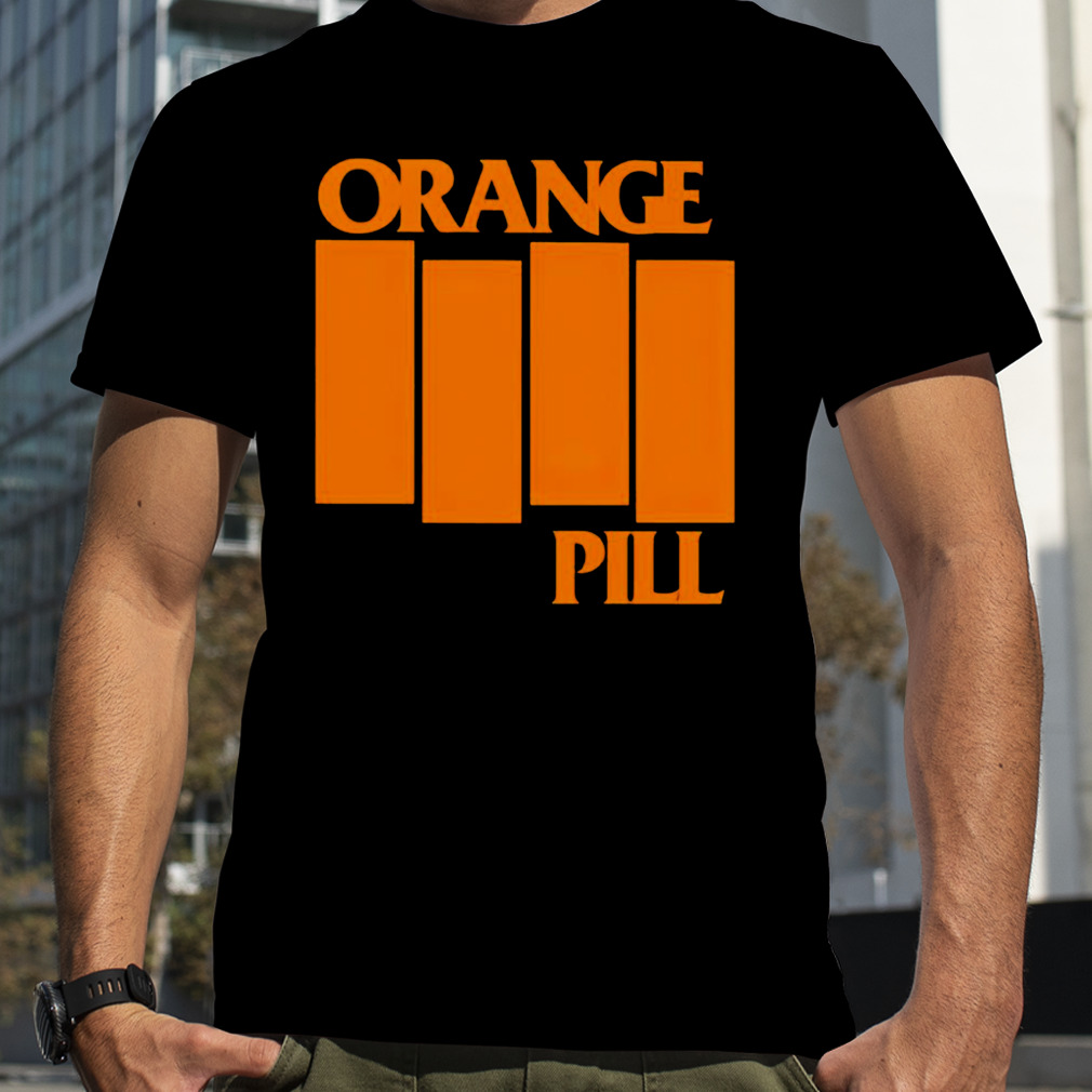 Orange pill flag shirt