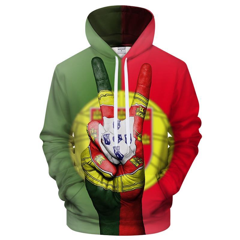 Portugal Peace Sign 3D - Sweatshirt, Hoodie, Pullover