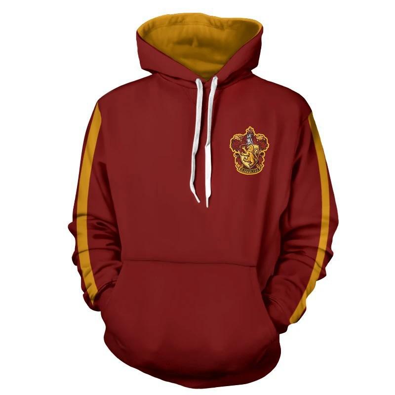Red Harry Potter Series Movie Unisex 3D Printed Hoodie Pullover Sweatshirt