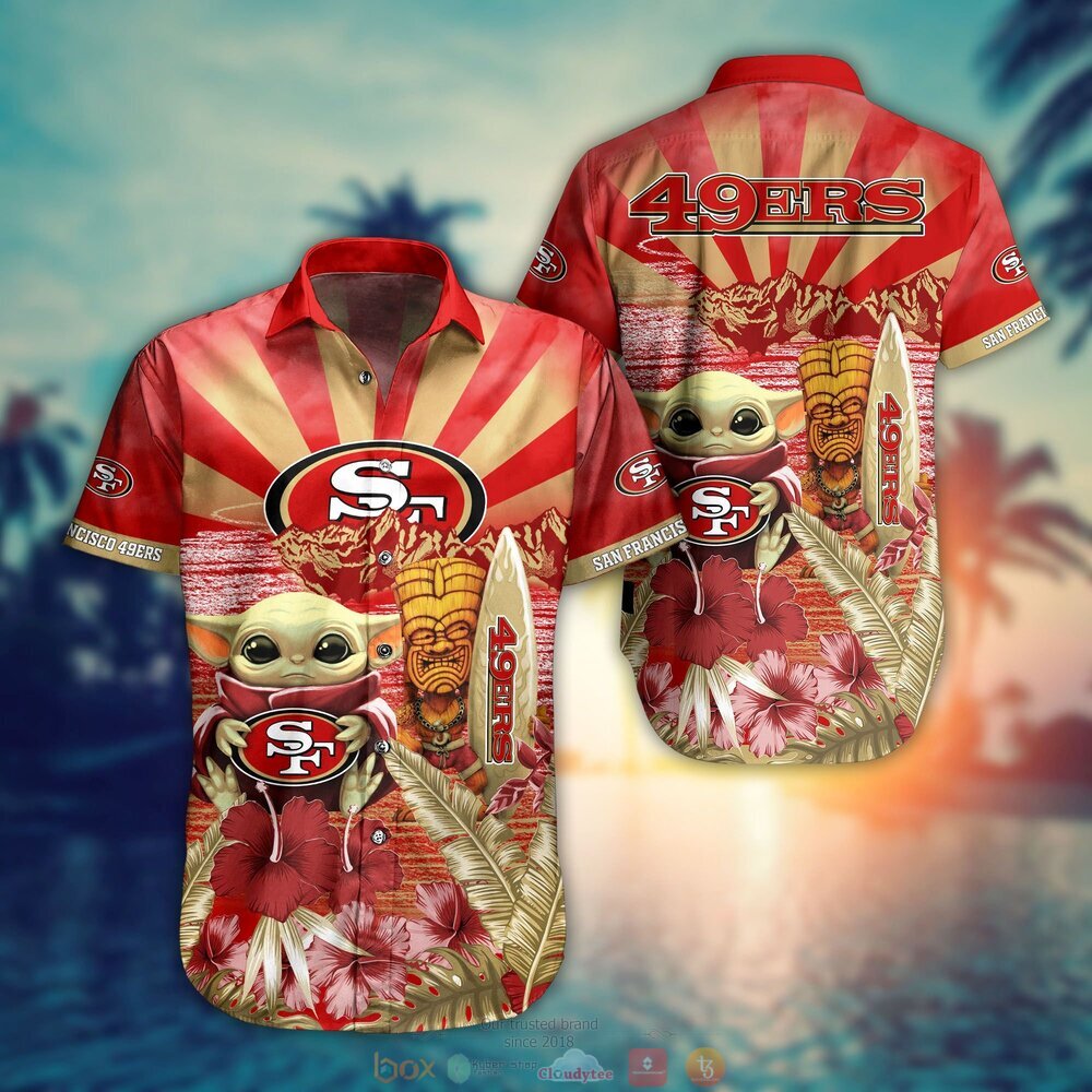 San Francisco 49ers NFL Hawaiian Shirt Mickey American Flag