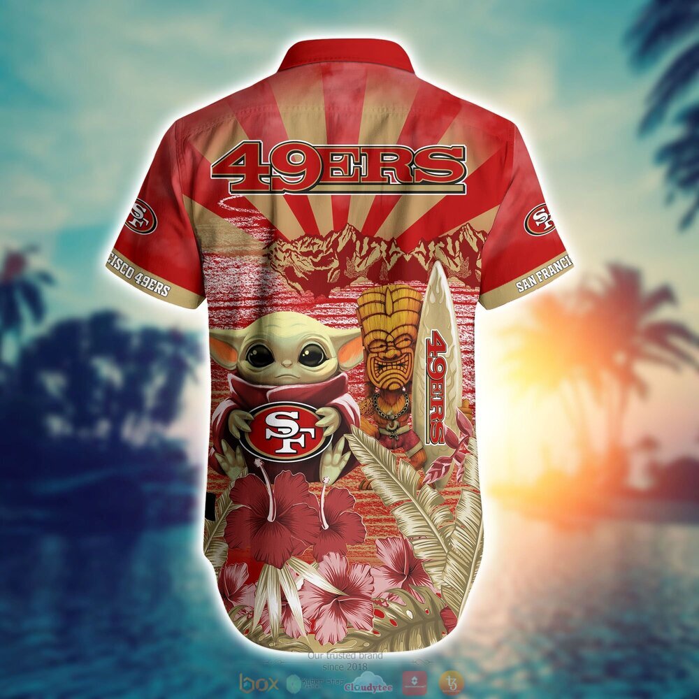 NFL San Francisco 49ers Hawaiian Shirt With Tropical Pattern Flamingo  Printed For Fans