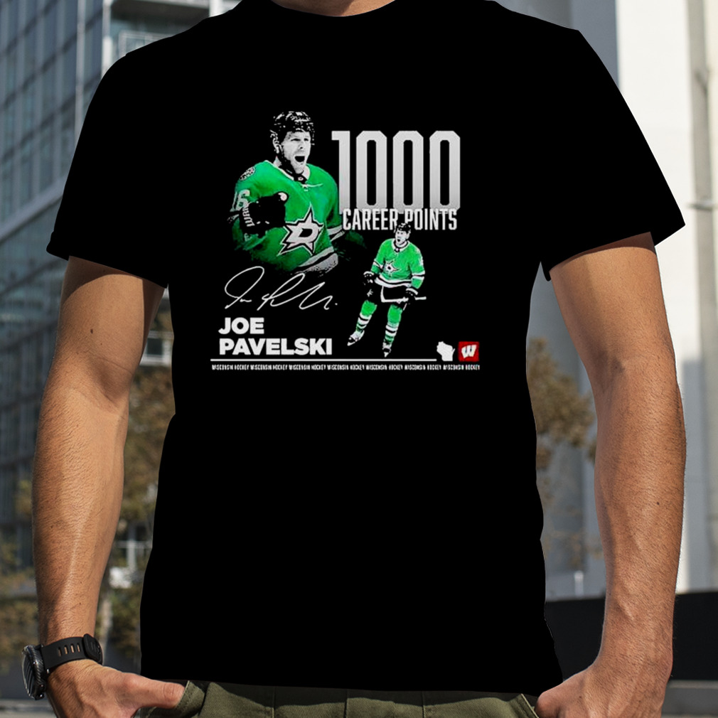 1000 Career Points Joe Pavelski Dallas Stars Signature Shirt