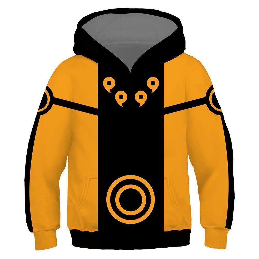 Kids Kyuubi Uzumaki Naruto Hoodies Naruto Pullover 3D Print Jacket Sweatshirt