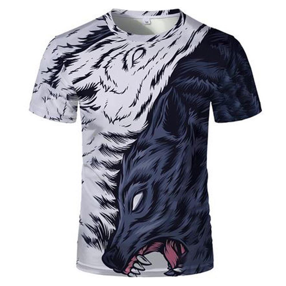 Yin Yang Angry Wolves 3D Shirt And Hoodie