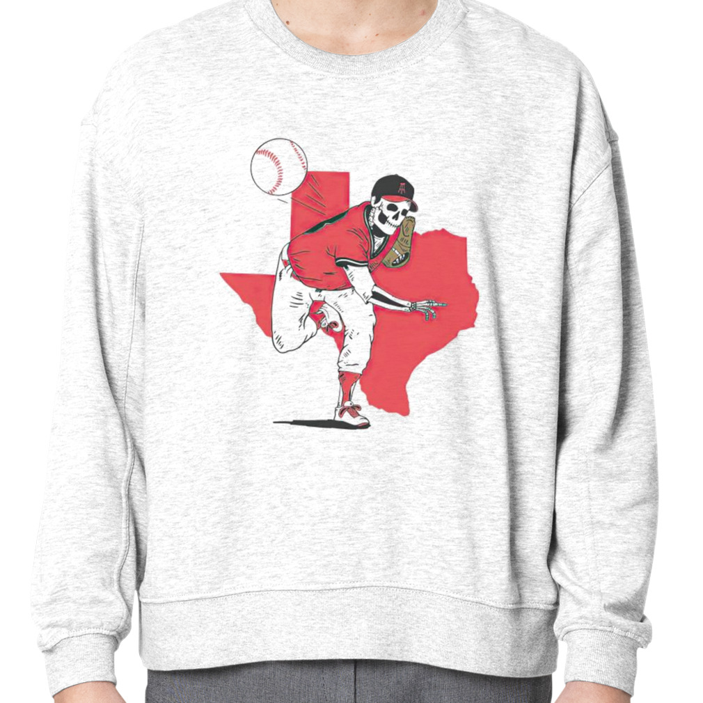 Texas Tech baseball skeleton player shirt, hoodie, longsleeve