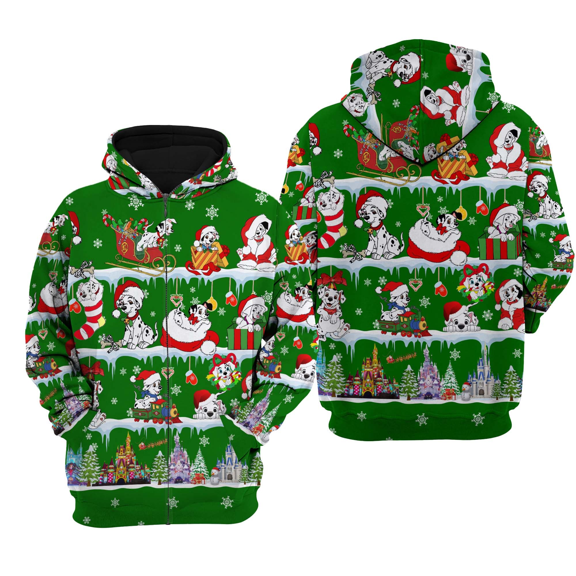 101 Dalmatians Christmas Disney AOP Unisex Hoodie