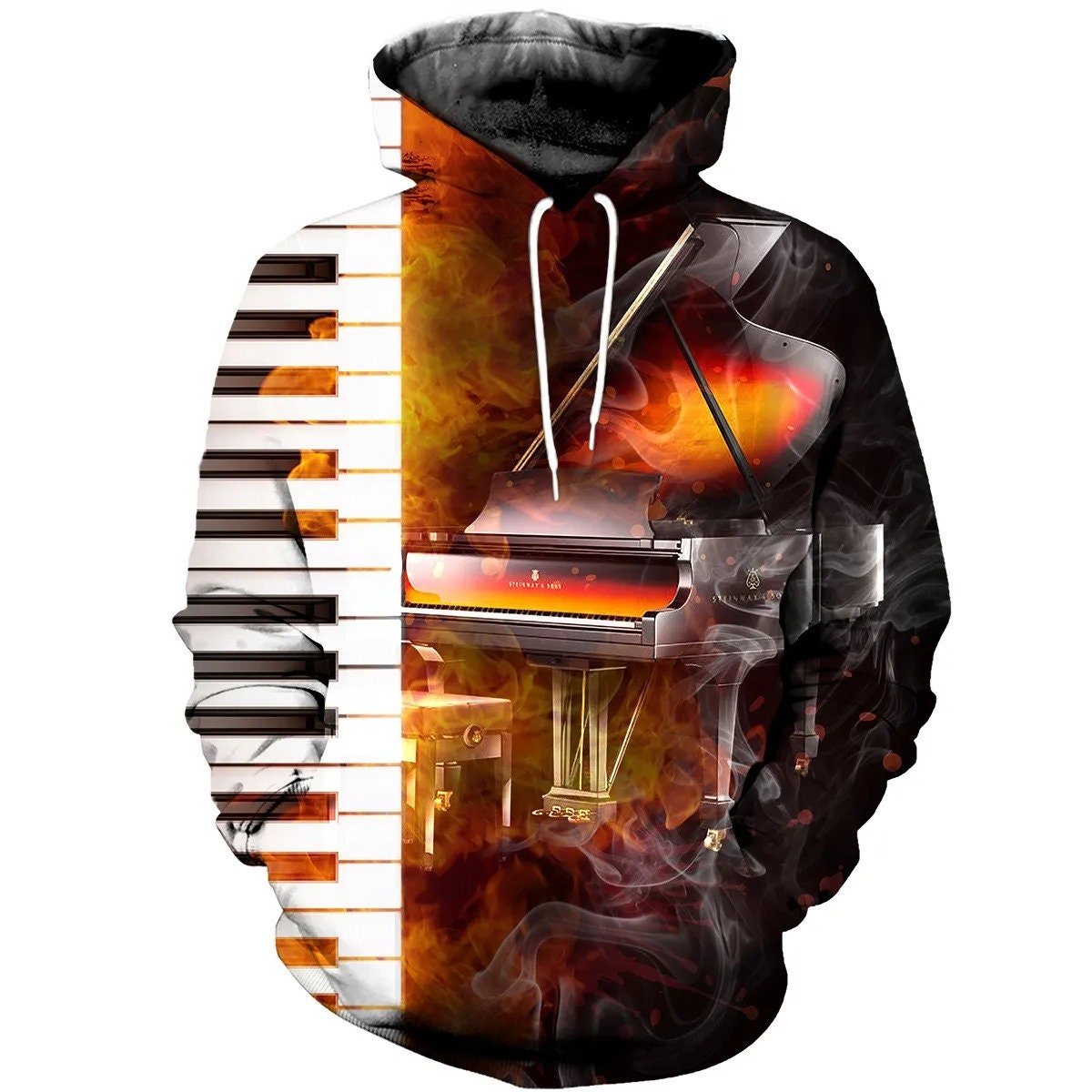 3D All Over Printed Beautiful Piano AOP Unisex Hoodies
