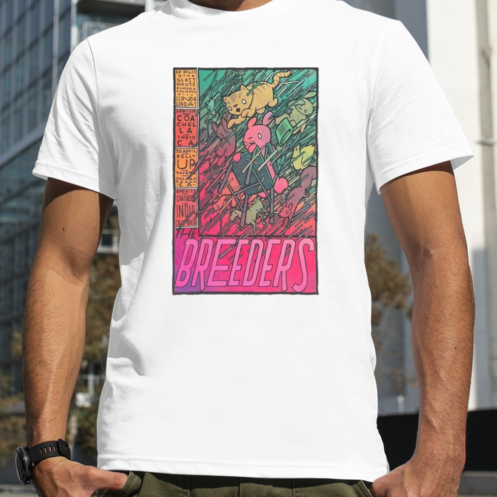 Poster The Breeders Band April 20, 2023 Belly Up Tavern shirt