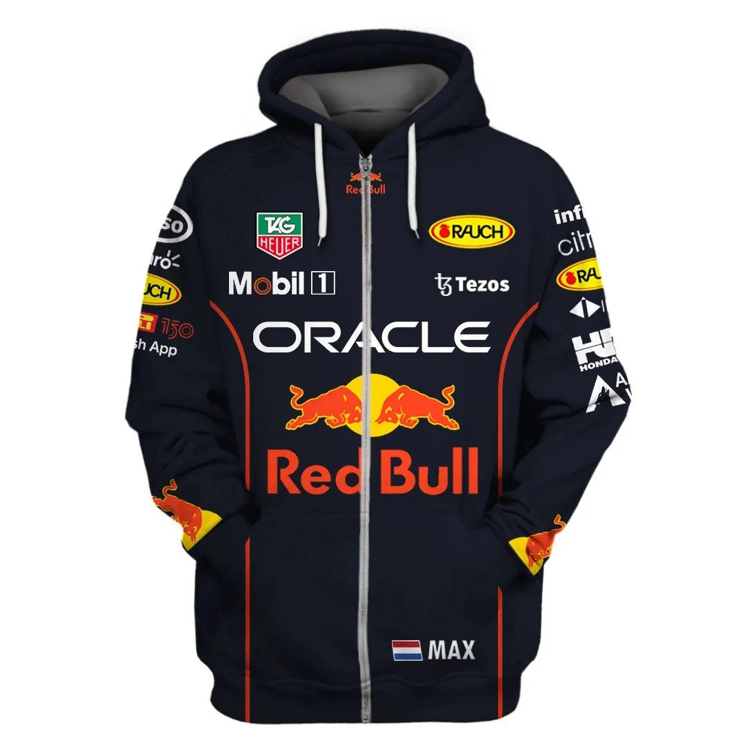 Red Bull 3D Oracle F1 Racing Team Red Bull Max Team AOP Unisex Hoodie