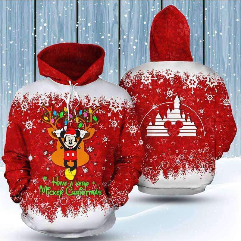Reindeer Mickey Have A Mickey Christmas 3D Printed Hoodie