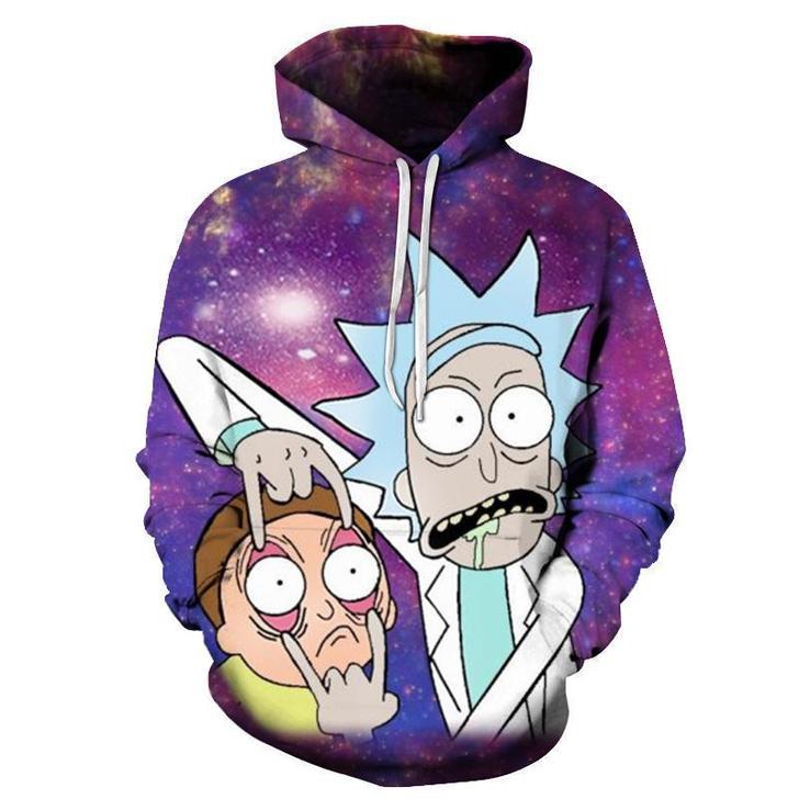 Rick And Morty 3D Printed Hoodie