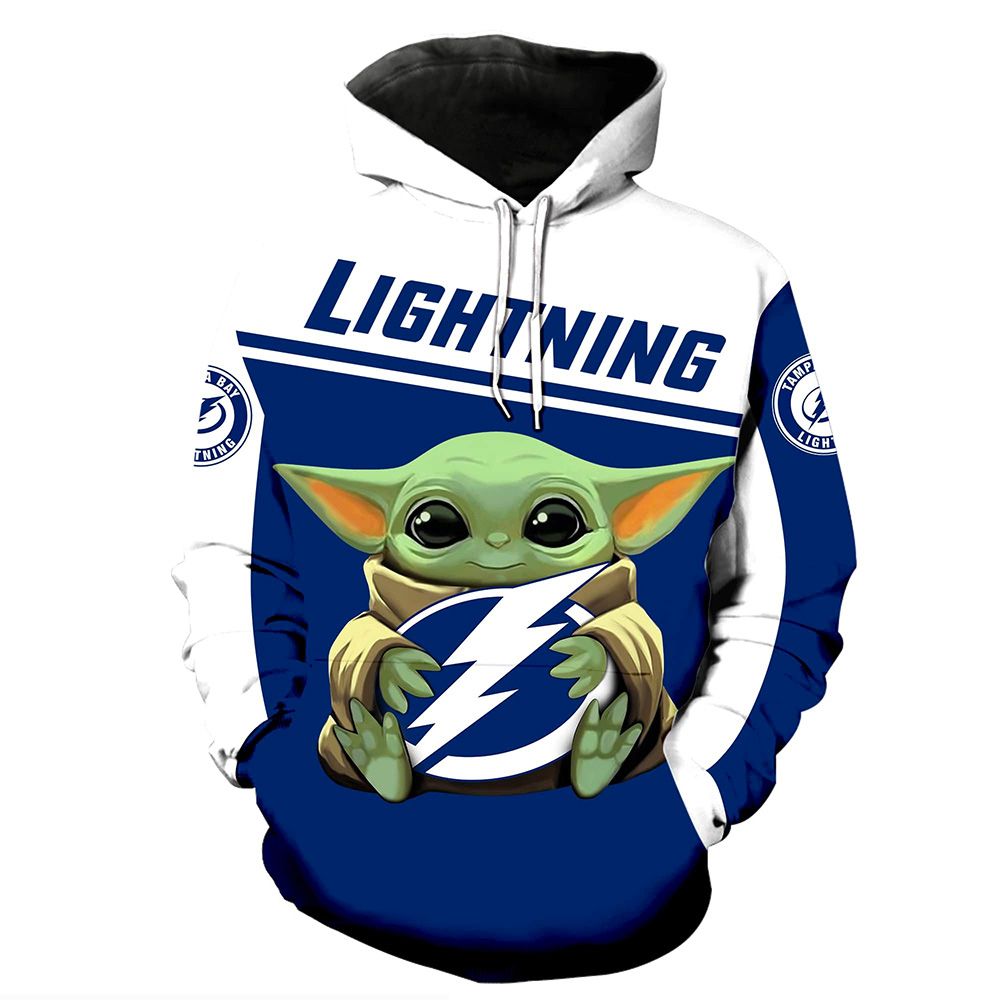 Baby Yoda Tampa Bay Lightning 3D Printed Hoodie