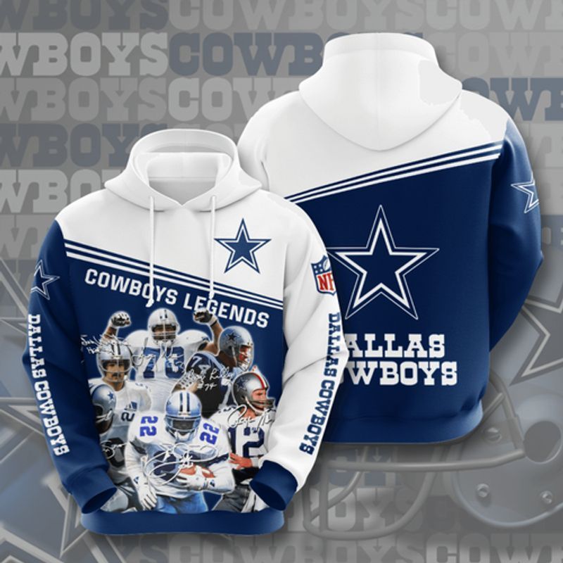 Dallas Cowboys Legends Nfl 3d Hoodie