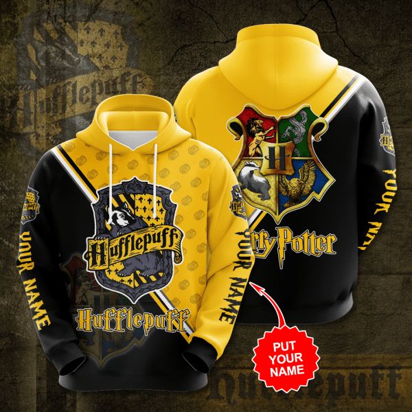 Hufflepuff Hogwarts School Potter Design Gift For Fan Custom 3d All Hoodie