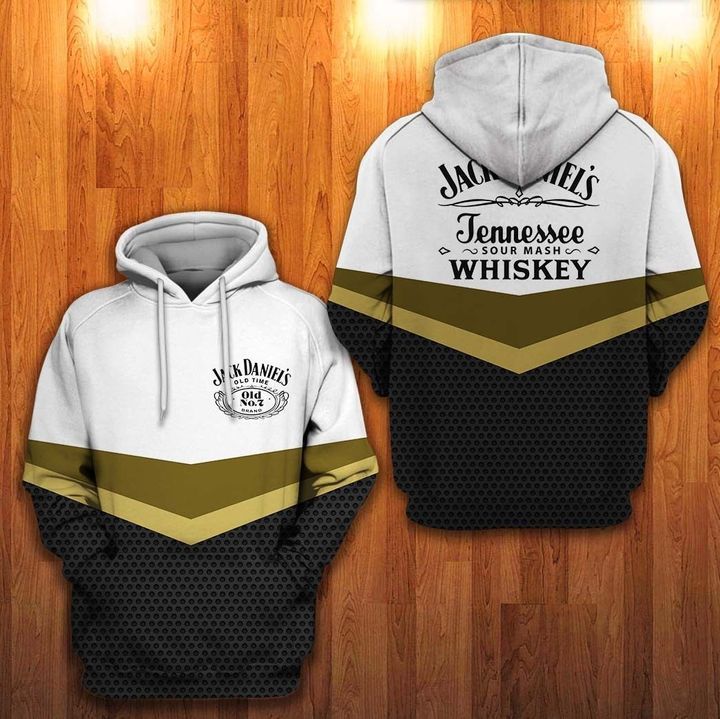 Jack Daniels Tennessee Sour Mash Whiskey 3d Zip Hoodie