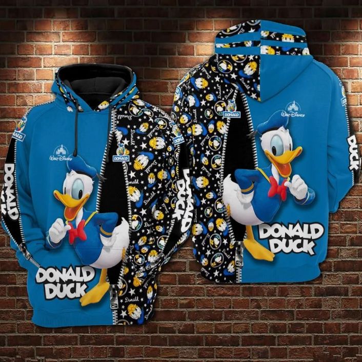 Donald Duck Movies The Disney 1 Over Print 3d Zip Hoodie