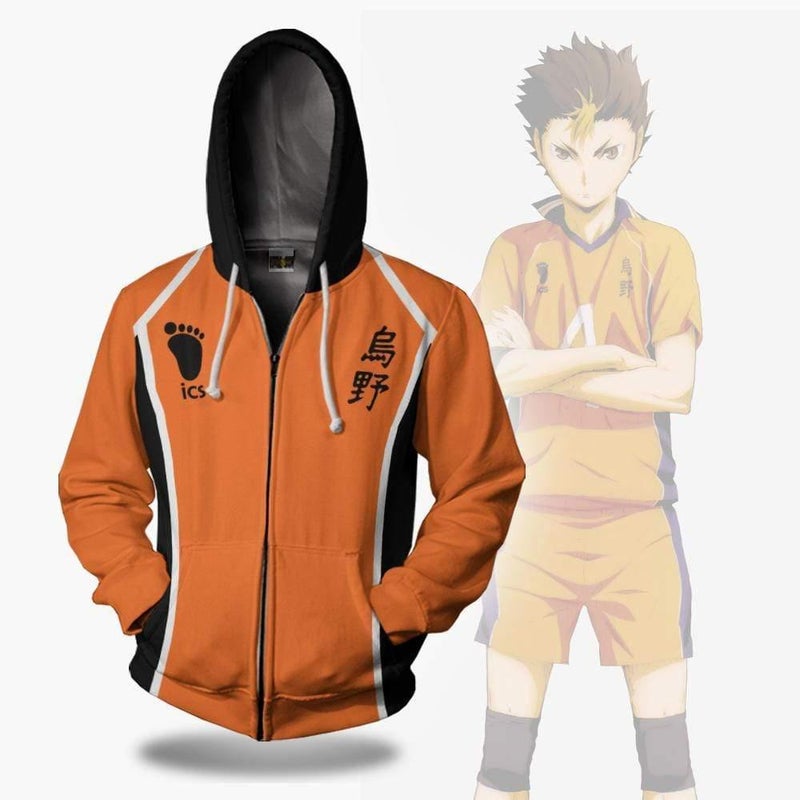 Karasuno Libero Uniform Haikyuu Hoodie Anime Outfit