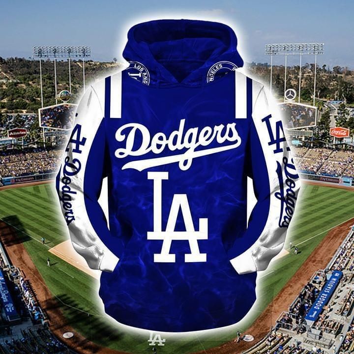 Dog Hoodie - LA Dodgers Sports Fleece Fabric