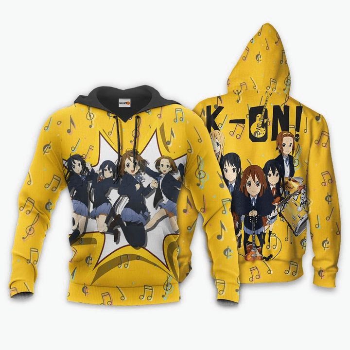 K On Team Girls Rock Band Anime Manga 3d T Shirt Zip Bomber Hoodie