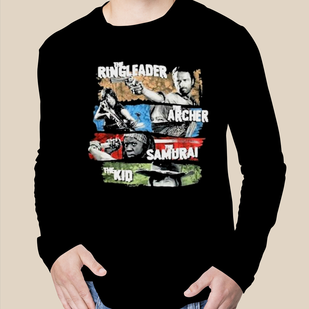 Ringleader, Archer, Samurai & the Kid Walking Dead t-shirt