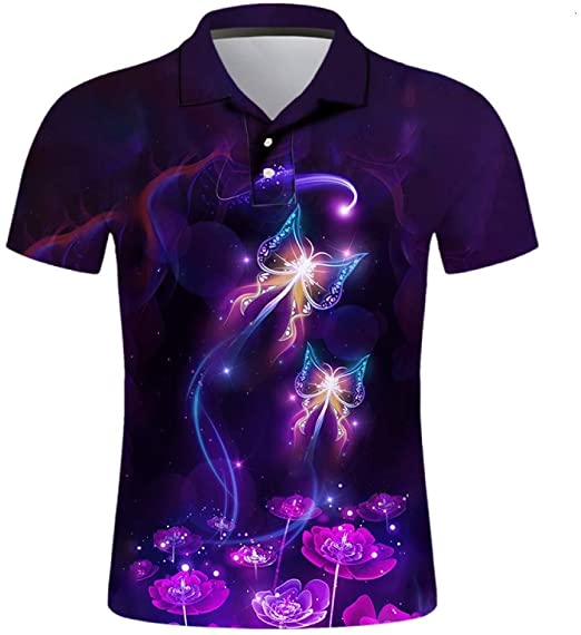 Abstract Animal Butterfly Graphic Unise Polo Shirt  For Men & Women  PO1520