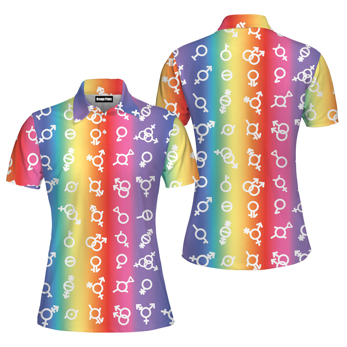 Pride Flag LGBT Gender Polo Shirt  For Women  PO5334