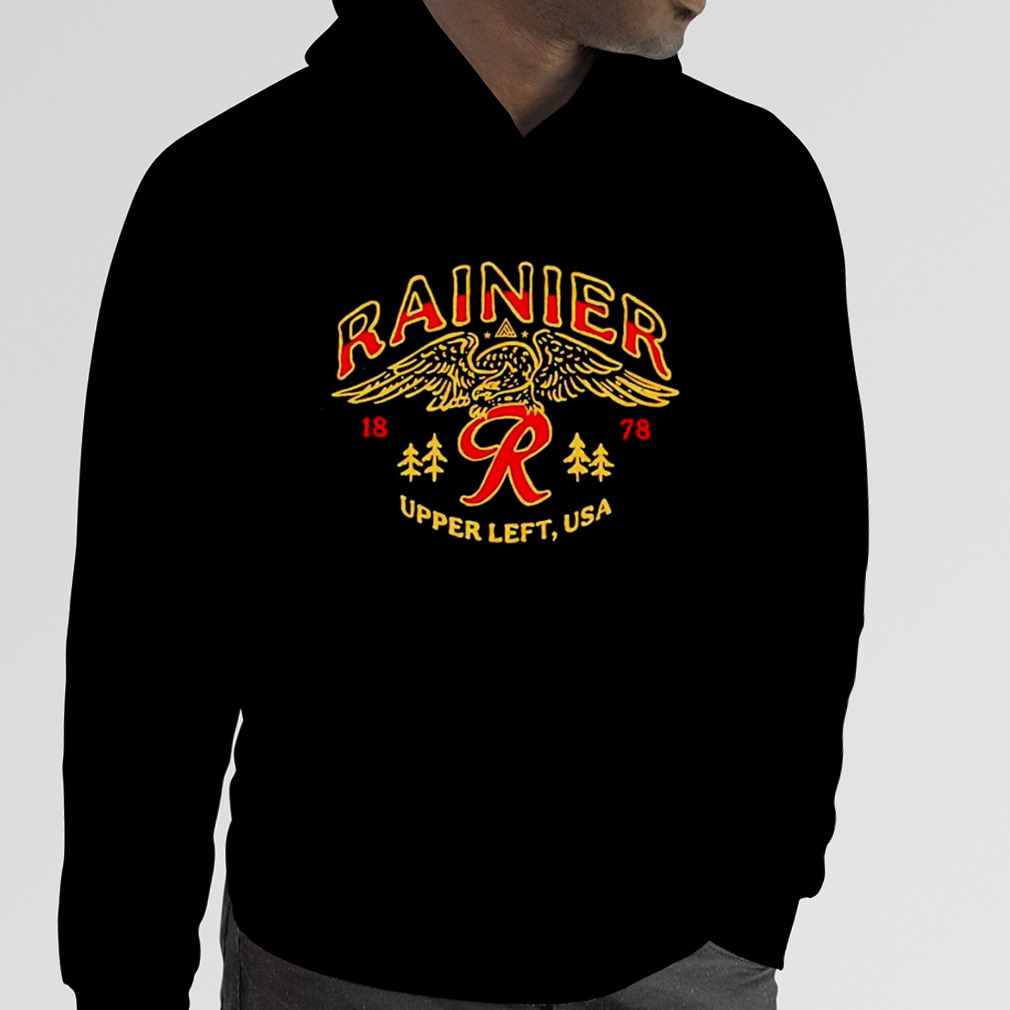 Rainier beer ace upper left USA shirt