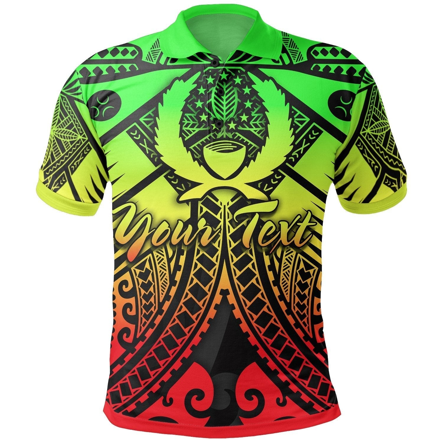Reggae Seal With Polynesian Tattoo Custom Name Polo Shirt  For Men & Women  PN1108