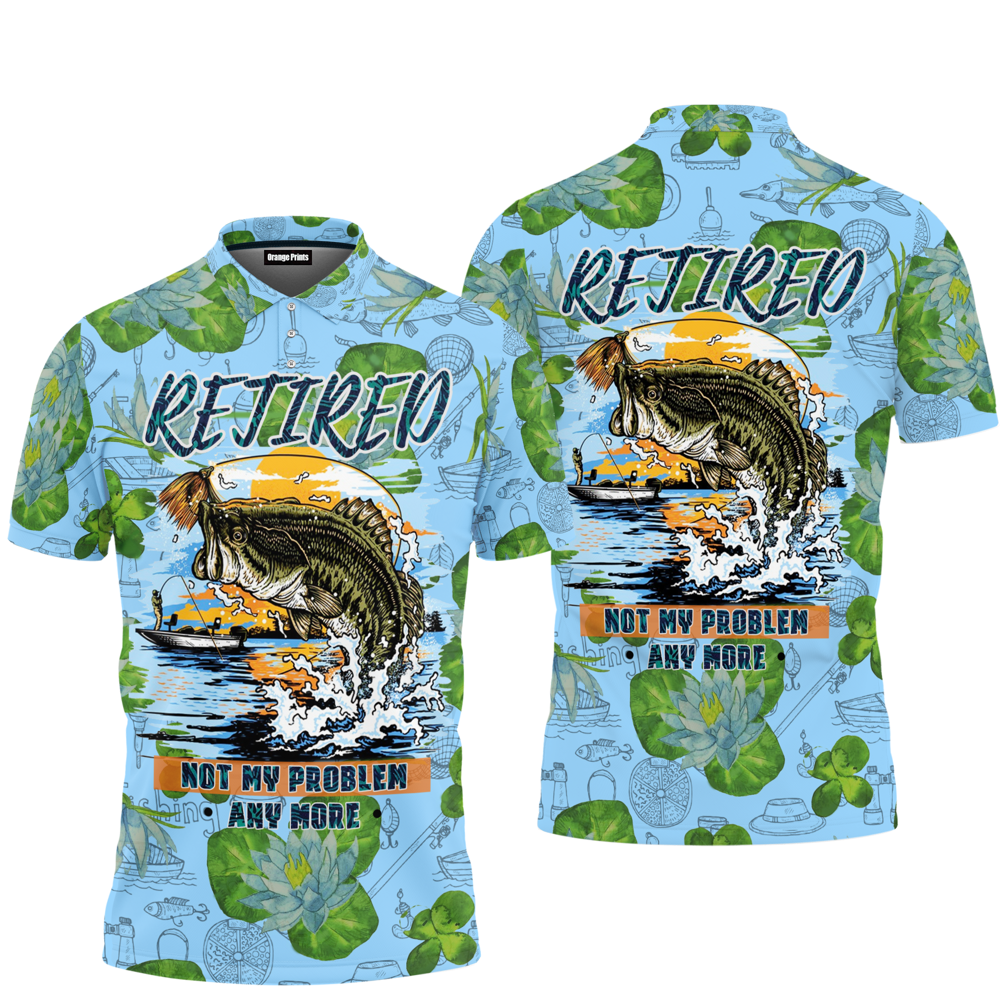Retired Not My Problem Bass Fishing Polo Shirt  For Men & Women  PO2379
